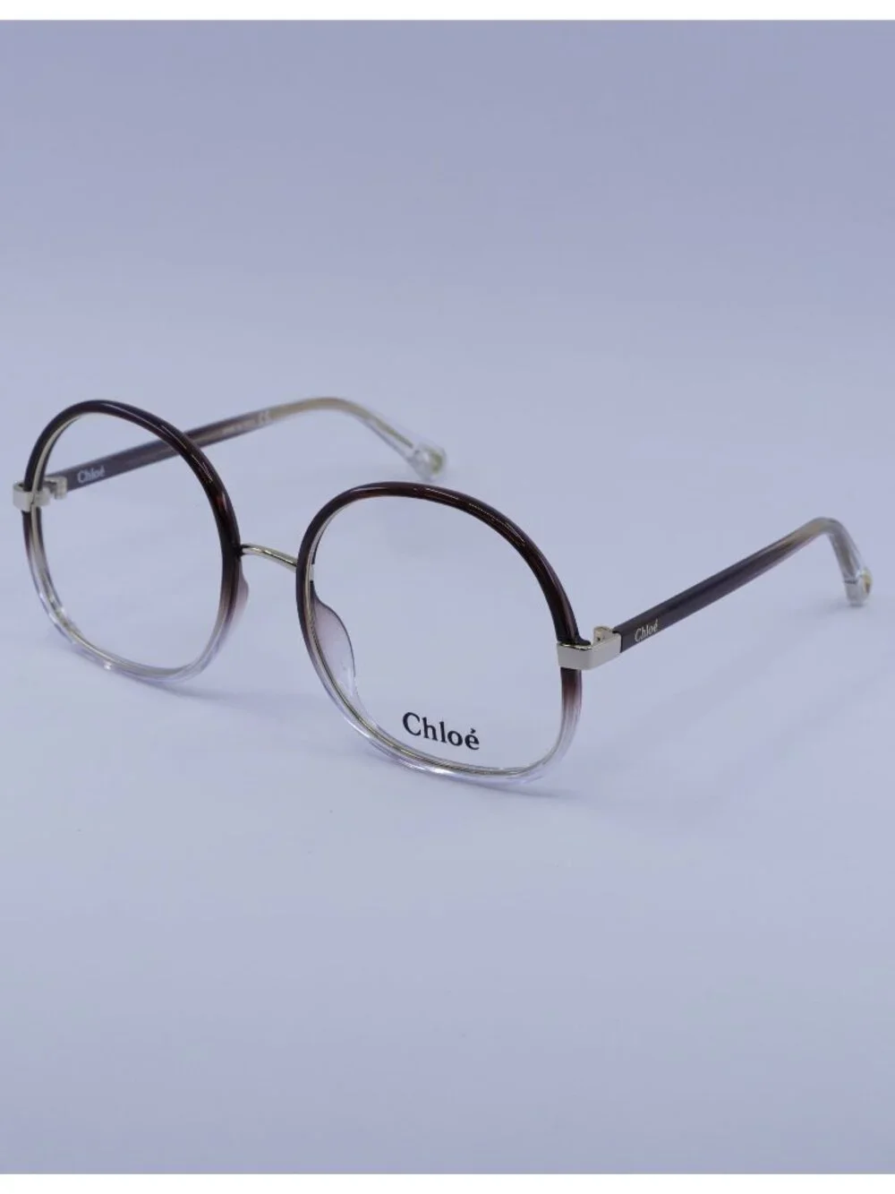 Chloe CH0032O 002 Eyeglasses Brown Gradient 55mm Round Frame